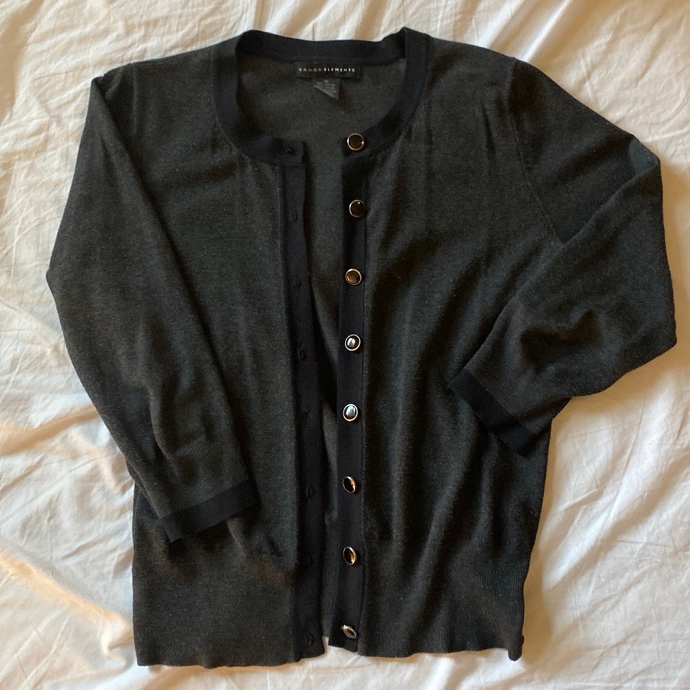 Black/dark grey cardigan with buttons